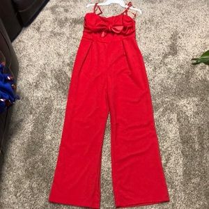Red Jumpsuit! With tie